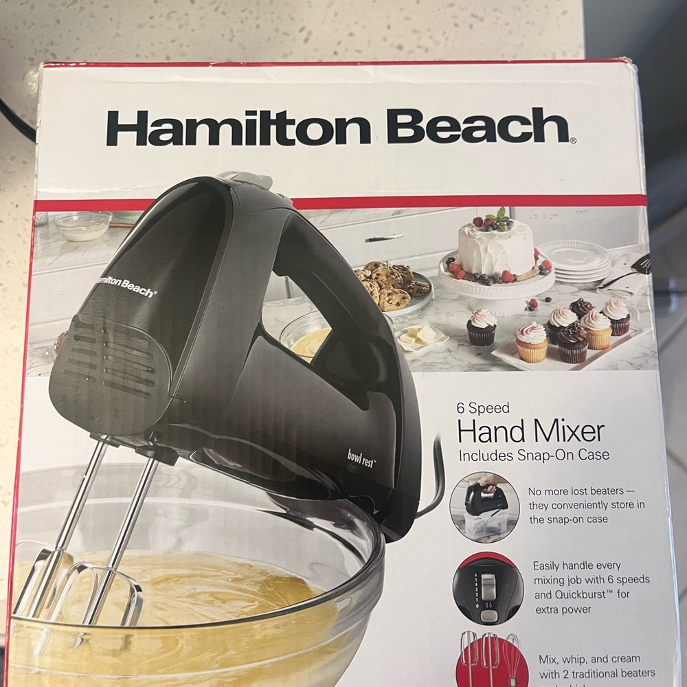 Hamilton Beach Black Hand Mixer